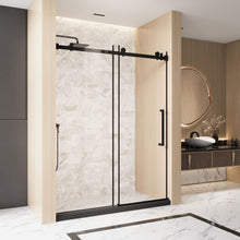 Load image into Gallery viewer, Frameless Single Sliding Shower Door, Square Tube Track