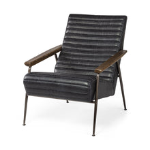Load image into Gallery viewer, Faux Leather Lounge Chair - Black And Brown