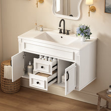 Load image into Gallery viewer, French Simple Style Wall Mounted Bathroom Cabinet With Sink