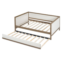 Load image into Gallery viewer, Full Size Daybed With Trundle And Nailhead Decoration - Wood