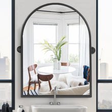 Load image into Gallery viewer, 36" Arch Framed Metal Accent Mirror - Black
