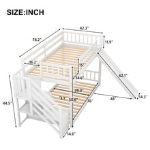 Load image into Gallery viewer, Bunk Bed With Convertible Slide And Stairway