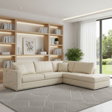 Load image into Gallery viewer, Italian Leather Reclining L Shaped 2 Piece Corner Sectional - Beige