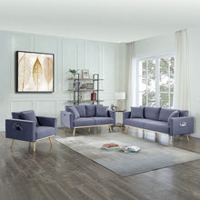 Load image into Gallery viewer, Easton - Fabric Living Room Set With USB Charging Ports Pockets And Pillows (Set of 2)