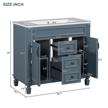Load image into Gallery viewer, Bathroom Vanity With Top Sink, Mirror Cabinet, 2 Soft Closing Doors & 2 Drawers