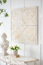 Load image into Gallery viewer, Distressed Wooden Square Wall Panels (Set of 4) - White