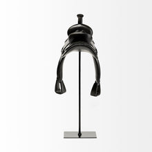 Load image into Gallery viewer, Western Horse Saddle Tabletop Sculpture - Black