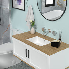 Load image into Gallery viewer, Modern Ceramic Rectangular Undermount Bathroom Sink With Overflow