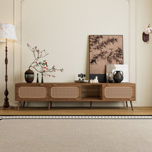 Load image into Gallery viewer, 78" TV Stand With Ample Storage And Open Shelving - Walnut