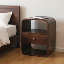 Load image into Gallery viewer, 22" Modern Wood One Drawer Nightstand - Chestnut