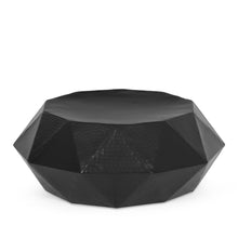 Load image into Gallery viewer, Modern Polygonal Coffee Table With Hammered Texture - Black