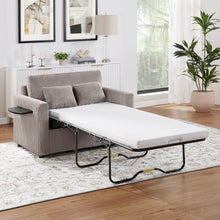 Load image into Gallery viewer, Sleeper Sofa With Foldable Mattress, USB Ports, Side Table & Storage Pocket