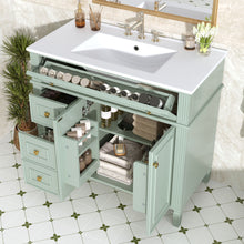 Load image into Gallery viewer, Bathroom Vanity With Sink, 3 Drawers & 2 Soft-Close Doors