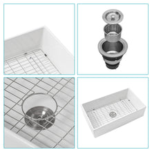 Load image into Gallery viewer, Farmhouse Sink, Apron-Front Porcelain Ceramic Single Bowl