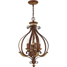 Load image into Gallery viewer, 27" Four Light Dimmable Chandelier With Shades - Bronze