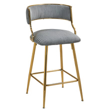 Load image into Gallery viewer, Counter Height Bar Stools With Powder Coating Base And Footrest (Set of 2) -