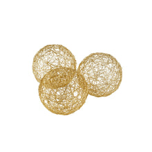 Load image into Gallery viewer, Decorative Orbs (Set of 3) - Gold