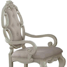 Load image into Gallery viewer, Tufted Fabric Solid Wood Dining Arm Chairs (Set of 2) - Gray