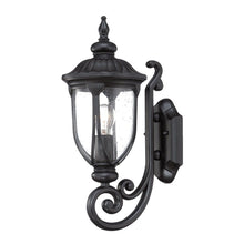 Load image into Gallery viewer, Cast Aluminum Glass Lantern Wall Light - Matte Black
