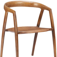 Load image into Gallery viewer, Solid Wood Open Back Dining Arm Chairs (Set of 2) - Walnut / Brown
