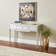 Load image into Gallery viewer, Antiqued Console Table - Silver Leaf