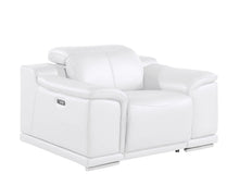 Load image into Gallery viewer, Genuine Leather Wall Hugger Power Recliner With USB - White