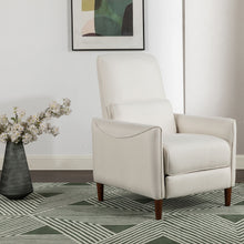 Load image into Gallery viewer, Upholstered Push Recliner Chair With Rubber Wood Legs For Living Room