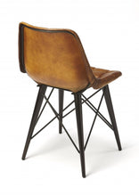 Load image into Gallery viewer, Faux Leather Tufted Side Chair - Brown
