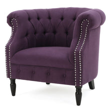 Load image into Gallery viewer, Celestialis - Upholstered Club Chair With Tub Design And Rolled Recessed Armrests