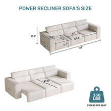 Load image into Gallery viewer, 3 Seater Power Recliner Sofa With Wireless Charging And Remote Control