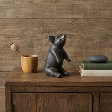 Load image into Gallery viewer, Pig Hand Painted Figurine Tabletop Sculpture - Black