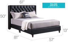 Load image into Gallery viewer, Upholstered Nailhead Trim Chic Bed
