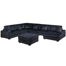 Load image into Gallery viewer, Contemporary Style Modular Sectional Sofa Set With USB, Cup Holder