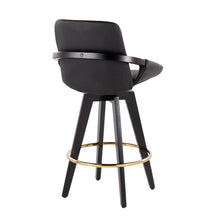 Load image into Gallery viewer, Cosmo - Contemporary Fixed Height Counter Stool With Swivel With Round Footrest (Set of 2)