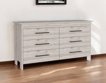Load image into Gallery viewer, 59" Six Drawer Double Dresser - Light Gray