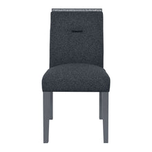 Load image into Gallery viewer, Upholstered Fabric With Faux Crystal Bling Dining Side Chair - Dark Gray