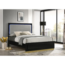 Load image into Gallery viewer, Sophia - Panel Bed With LED Headboard