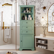 Load image into Gallery viewer, Tall Storage Cabinet With 3 Drawers And Adjustable Shelves For Bathroom