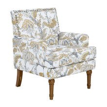 Load image into Gallery viewer, Floral Accent Armchair With Nailhead Trim