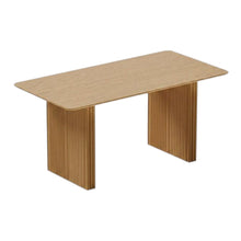 Load image into Gallery viewer, 79'' Solid Wood Double Pedestal Base Dining Table - Natural