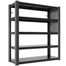 Load image into Gallery viewer, Industrial 5-Tier Adjustable Shelving Unit With Pegboard Heavy-Duty Storage