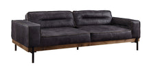Load image into Gallery viewer, Top Grain Leather Sofa With Black Legs - Ebony