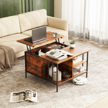 Load image into Gallery viewer, Lift Top Coffee Table With Storage Adjustable Height - Black