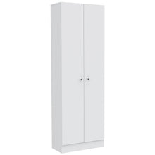 Load image into Gallery viewer, Wood Two Door Pantry Or Storage Closet - White
