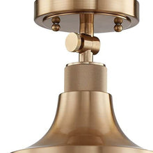 Load image into Gallery viewer, Shaded Metal Dimmable Flush Chandelier With Shades - Antiqued Brass