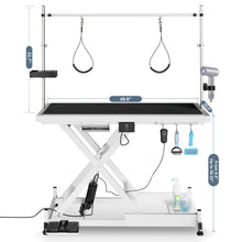 Load image into Gallery viewer, Super Deluxe Electric Pet Grooming Table, Height Adjustable