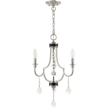 Load image into Gallery viewer, 22'' Three Light Dimmable Chandelier With Shades - Nickel