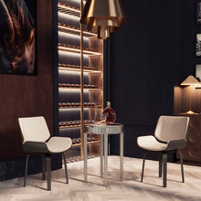 Load image into Gallery viewer, Mid Century Modern Dining Chair 360° Swivel, Ergonomic Design Upholstery, Bentwood Frame, (Set of 2) - Beige