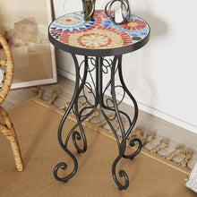 Load image into Gallery viewer, Colorful Outdoor Side Table With Ceramic Tile Top