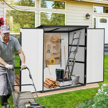 Load image into Gallery viewer, 5X3Ft Outdoor Storage Shed Waterproof Resin Cabinet With Lockable Doors For Bikes And Patio Furniture - Black